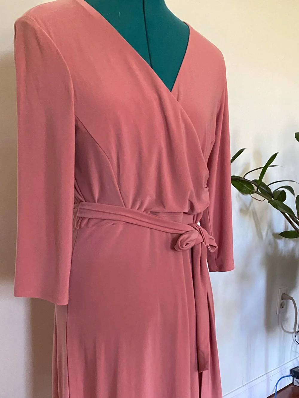 Ralph Lauren Rose Wrap Jumpsuit with Waist Tie